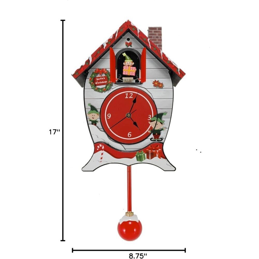 Santa's North Pole Workshop Cuckoo Carol Sound Clock - Picture 2 of 2
